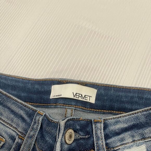 Vervet High Rise Hippie Boho Chic Wide Leg Flare Denim Jeans Size 24 - Picture 6 of 12